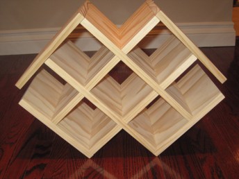 Wine rack, pre-stained