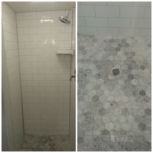shower and tile